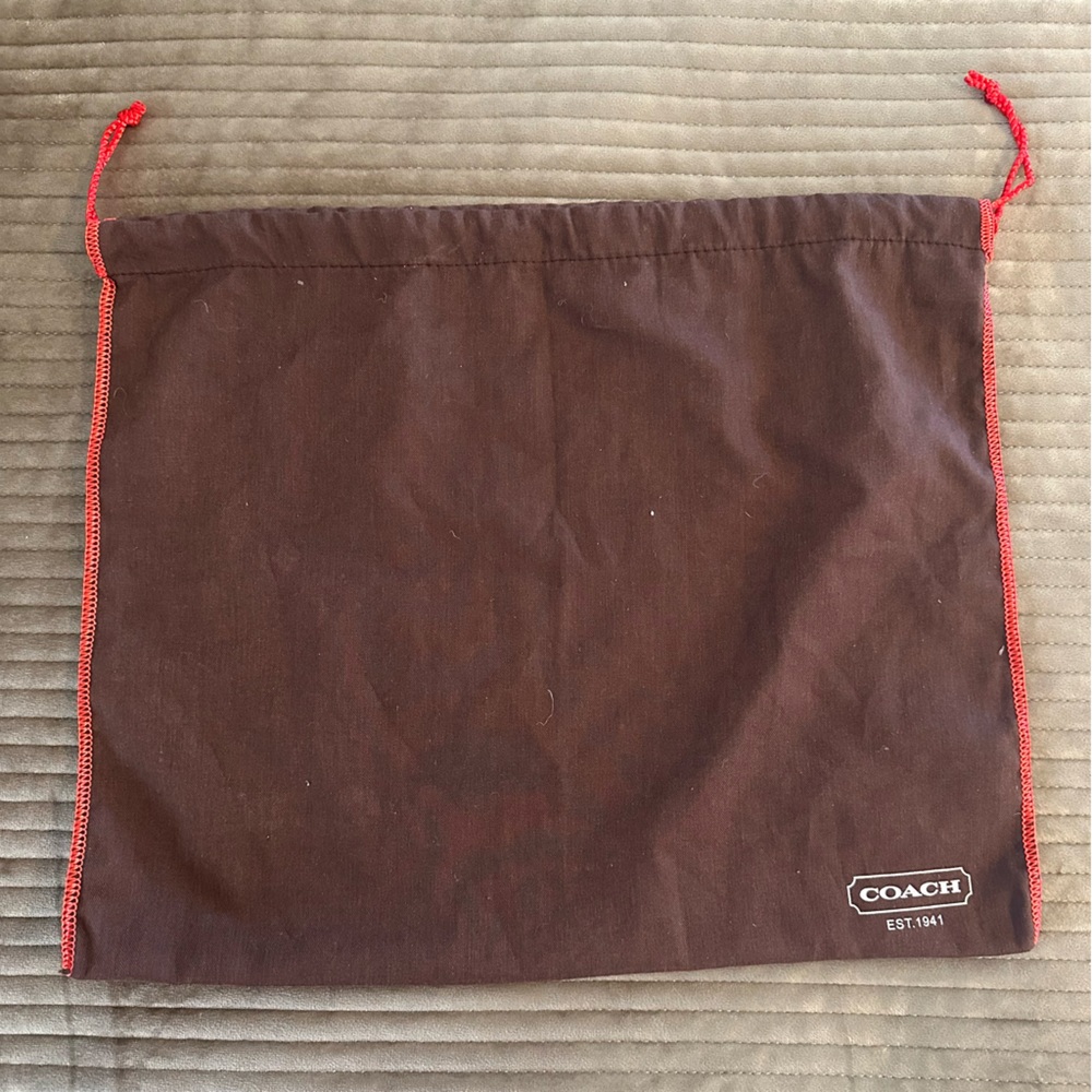 Coach Brown Drawstring Dust Bag